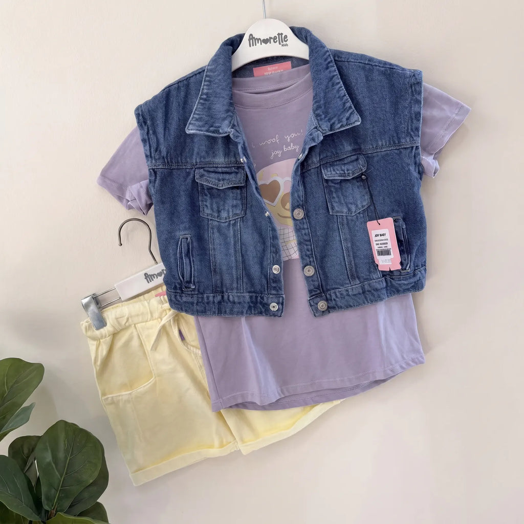 Joy baby conjunto 3 prendas niña shortc2520