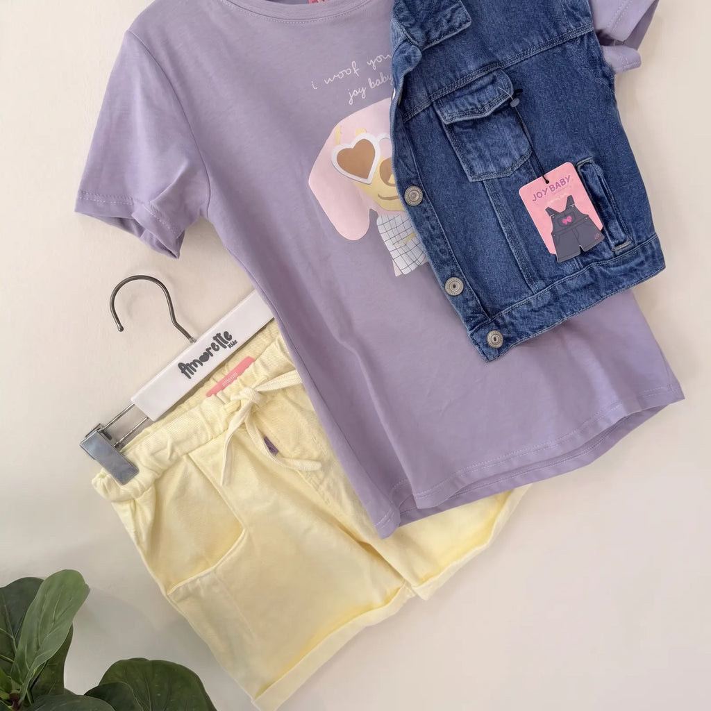 Joy baby conjunto 3 prendas niña shortc2520