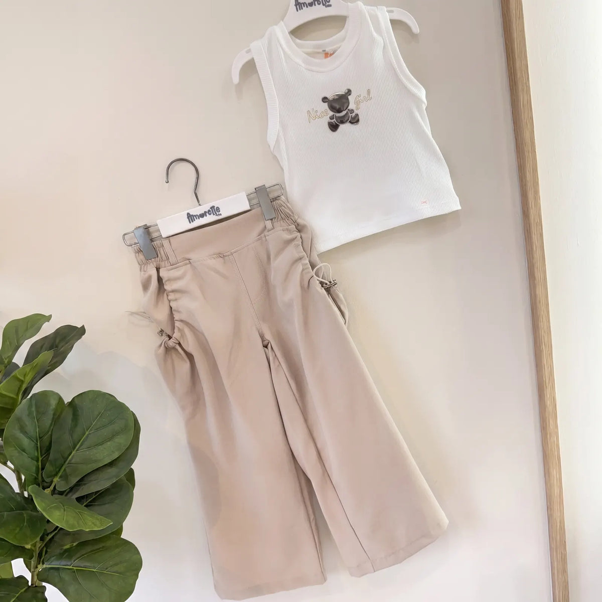 Que nota conjunto niña basica mas pantalon