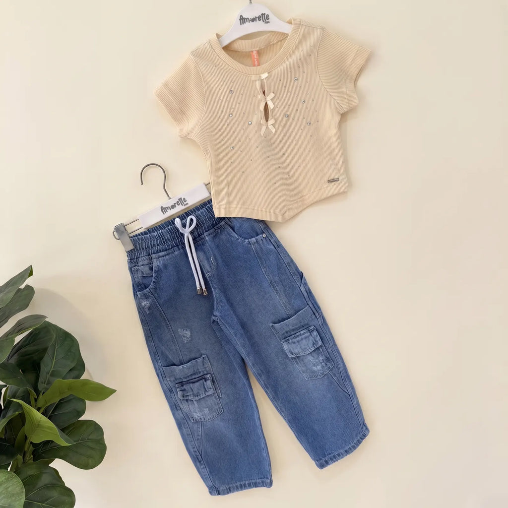 Que nota conjunto 2 piezas jean mas camisa