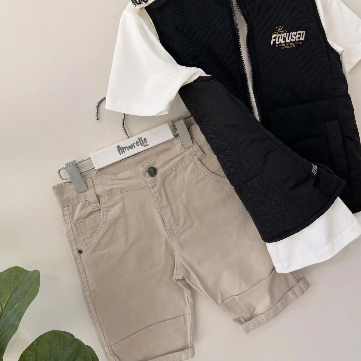 Que nota conjunto tres prendas bermuda camisa y chaleco REF: 11472