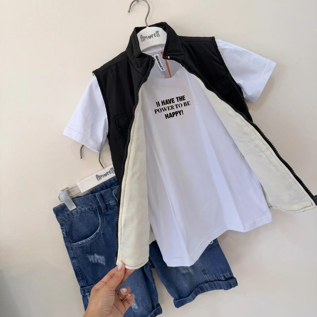 Que nota conjunto tres prendas bermuda camisa y chaleco REF: 11461