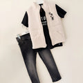 Que nota conjunto tres prendas jean chaleco y camisa