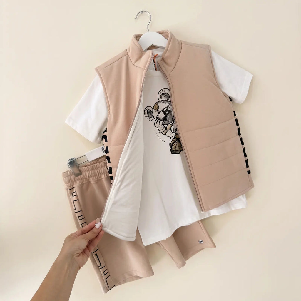 Que nota conjunto tres prendas bermuda camisa y chaleco REF: 11484