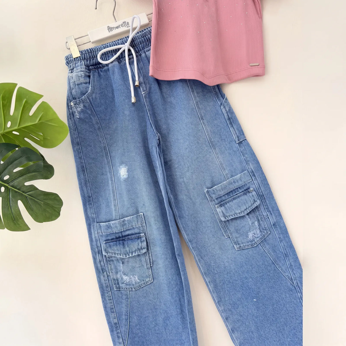 Que nota conjunto 2 piezas jean mas camisa