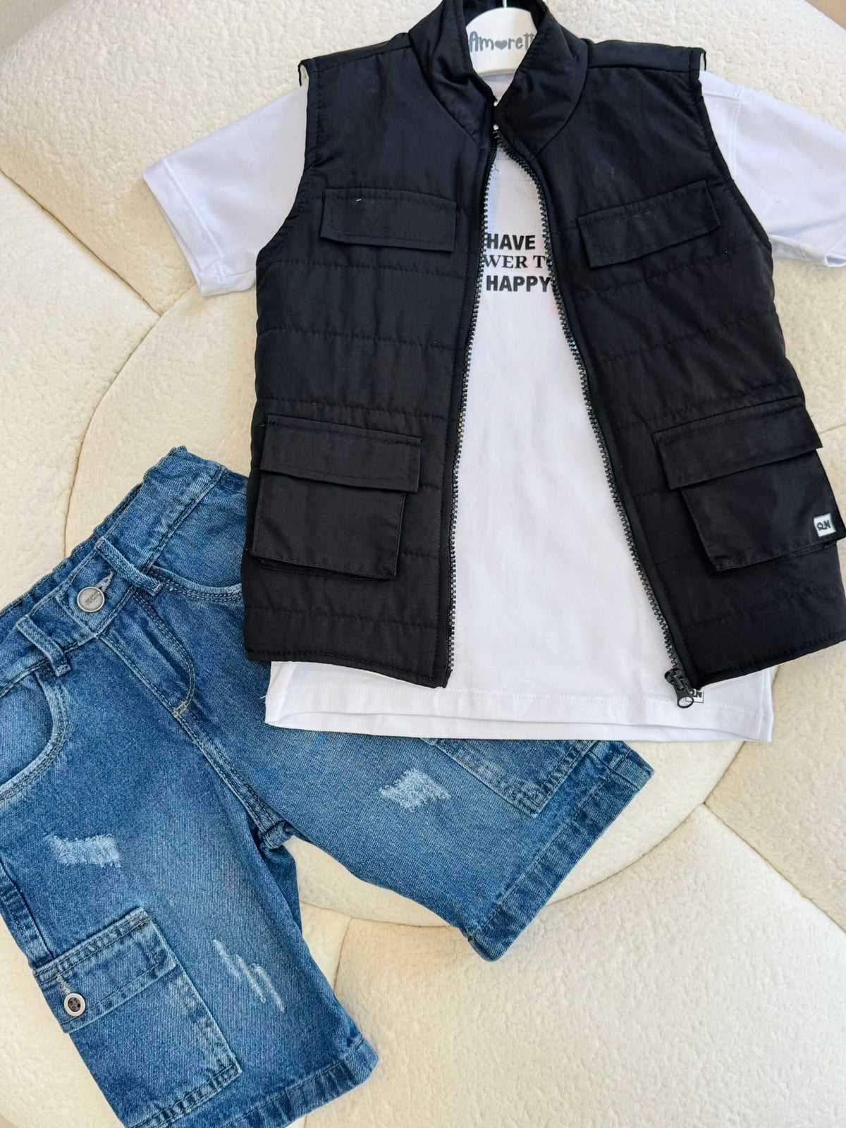 Que nota conjunto tres prendas bermuda camisa y chaleco REF: 11461