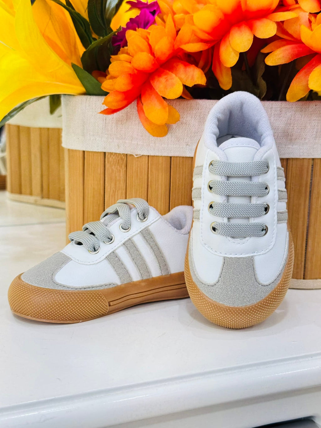 Timo zapato niño blanco x linea gris