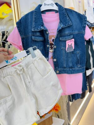 Joy baby conjunto 3 prendas niña shortc2520