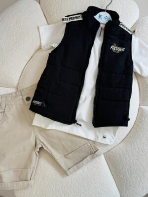 Que nota conjunto tres prendas bermuda camisa y chaleco REF: 11472