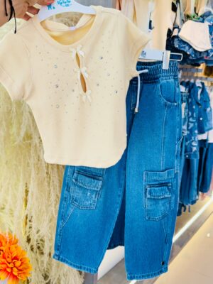 Que nota conjunto 2 piezas jean mas camisa
